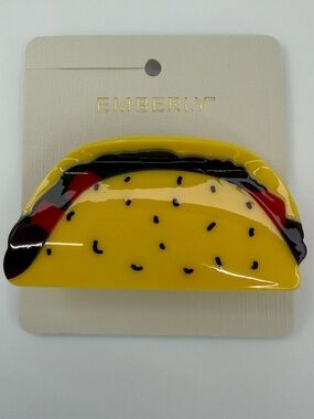 Emberly Yellow Taco Hair Clip 🌮